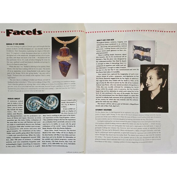 Lapidary Journal Magazine April 1998 Design Edition Inlay Influences From Quilts - Picture 4 of 12